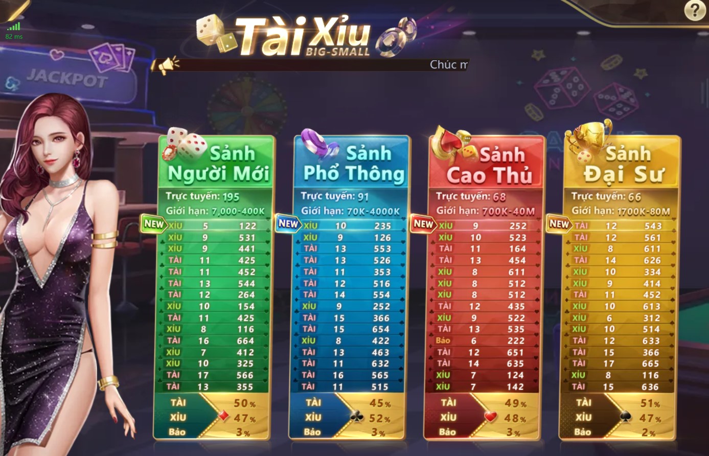 Cách chơi tài xỉu chi tiết - Bí quyết thắng lớn cho bet thủ tại MB66 3 Chọn sảnh tài xỉu phù hợp ngân sách rất quan trọng